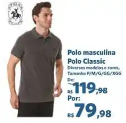 Sam's Club Polo masculina Polo Classic oferta