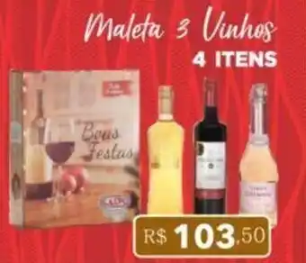 Calvo Atacadista Maleta 3 Vinhos 4 Itens oferta