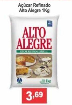 Acucar Refinado Alto Alegre 1kg