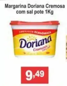 Calvo Atacadista Margarina Doriana Cremosa com sal pote 1kg oferta