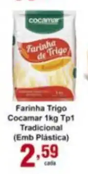 Rossi Supermercado Farinha trigo Cocamar 1kg Tp1 Tradicional (emb plastica) oferta