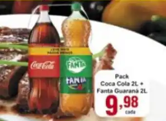 Rossi Supermercado Pack Coca Cola 2L + Fanta Guarana 2L oferta