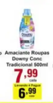 Rossi Supermercado Amaciante Roupas Downy Conc. Trad. 500ml oferta