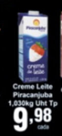 Rossi Supermercado Creme Leite Piracanjuba 1.030kg Uht Tp oferta