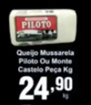 Rossi Supermercado Queijo Mussarela Piloto ou Monta Castelo peca 1kg oferta