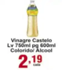 Rossi Supermercado Vinagre Castelo Lv 750ml Pg 600ml Colorido Alcool oferta
