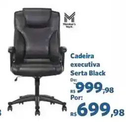 Sam's Club Cadeira executiva Serta Black oferta