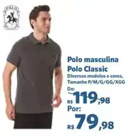 Sam's Club Polo masculina Polo Classic oferta