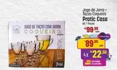 Muffato Jogo de jarra + tação coqueiro pratic casa oferta