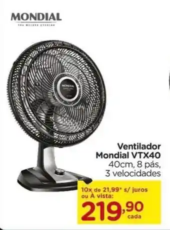 Carrefour Ventilador Mondial VTX40 oferta