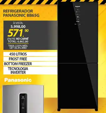 Lojas Cem Refrigerador panasonic BB65G oferta