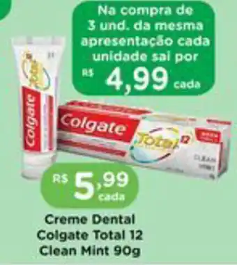 Creme Dental Colgate Total 12 Clean Mint 90g