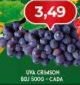 Supermercados Cristal Uva Crimson Bdj 500g - cada oferta