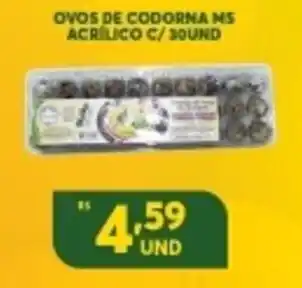 Atacadão Centro Sul Ovos de Codorna MS Acrilico c/ 30und. oferta