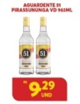 Aguardente 51 Pirassununga VD 965ml