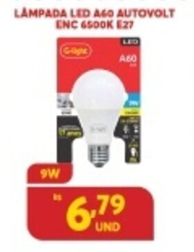 Lampada Led A60 Autovolt ENC 6500K E27