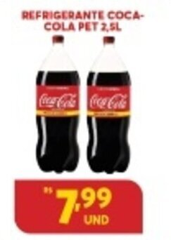 Atacadão Centro Sul Refrigerante Coca Cola Pet 2.5L oferta