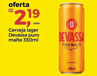 Frangolândia Cerveja lager Devassa puro malte 350ml oferta
