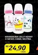 Lolly - mamadeira nanny 3+meses 330ml neutra