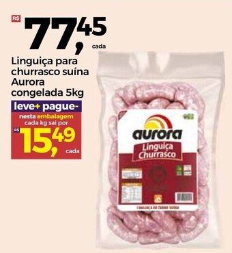 Frangolândia Linguica para Churrasco Suina Aurora Congelada 5kg oferta