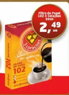 Tenda Atacado Filtros de café 3 corações oferta