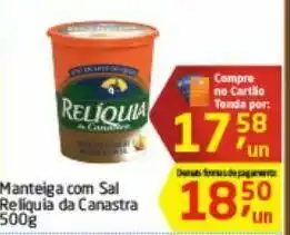 Tenda Atacado Manteiga relíquia de canastra 500 gr oferta