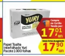 Papel toalha yuri 1000 folhas