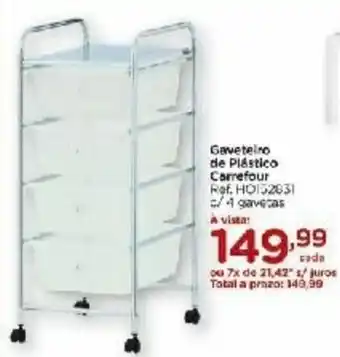 Carrefour Gaveteiro de Plastico Carrefour oferta