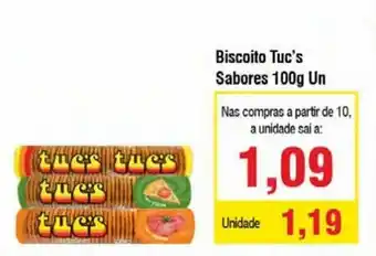 Spani Atacadista Biscoito Tuc's sabores 100g un oferta