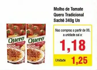 Spani Atacadista Molho de Tomate Quero tradicional sache 340g un oferta