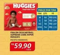 Assaí Atacadista Huggies - fralda descartavel supreme care hiper oferta
