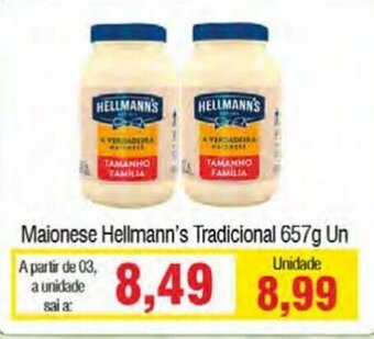 Spani Atacadista maionese Hellmann's Tradicional 657g un oferta