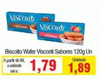 Spani Atacadista Biscoito Wafer Visconti Sabores 120g un oferta