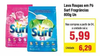Spani Atacadista Lava roupas em po Surf fragrancias 800g un oferta