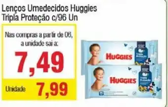 Spani Atacadista Lencos Umedecidos Huggies tripla Protecao c/96 un oferta