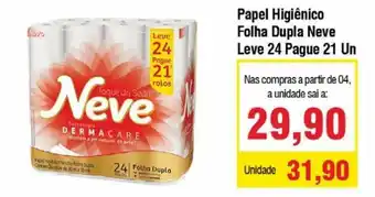 Spani Atacadista Papel Higiénico Folha Dupla Neve Leve 24 Pague 21 un oferta
