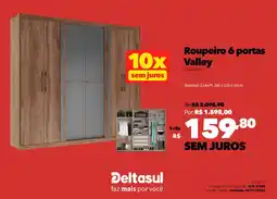 Deltasul Roupeiro 6 portas Valley oferta