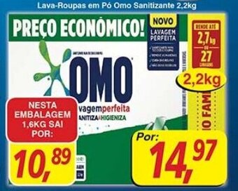 Supermercados Guanabara Lava roupas em po Omo Sanitizante 1.6kg oferta