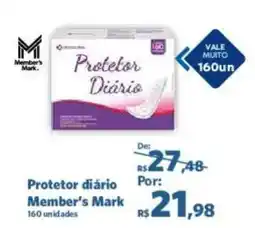 Sam's Club Protetor Diário Member's Mark. oferta