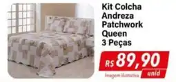 Hiper Moreira Kit Colcha Andreza Patchwork Queen oferta