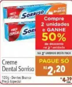 Supermercados Condor Creme Dental Sorriso oferta