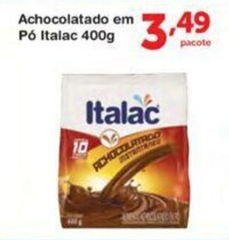 Roldão Achocolatado em po Italac 400g oferta