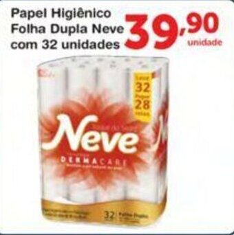 Roldão Papel Higiénico Folha Dupla Neve com 32 unidades oferta