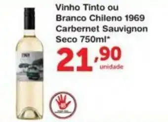 Roldão Vinho Tinto ou Branco Chileno 1969 Carbernet Sauvignon seco 750ml oferta