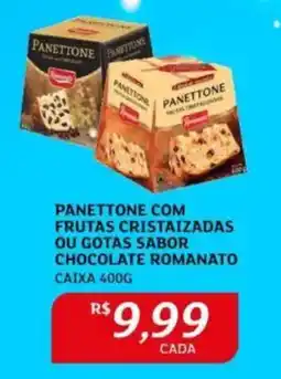 Assaí Atacadista Panettone com frutas cristaizadas ou gotas sabor chocolate romanato caixa oferta