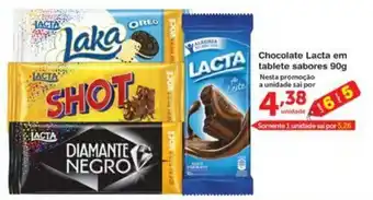 Roldão Chocolate lacta em tablete sabores 90g oferta