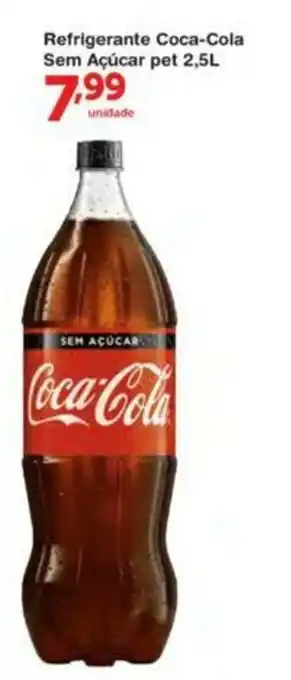 Roldão Refrigerante Coca-Cola Sem Acucar pet 2.5L oferta