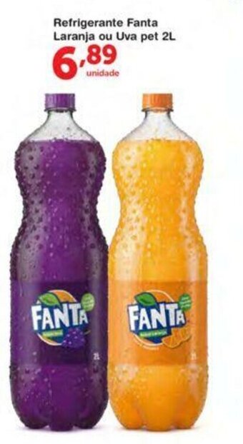 Roldão Refrigerante Fanta Laranja ou Uva pet 2L oferta