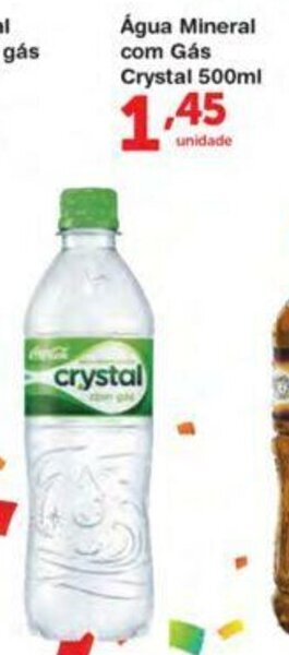 Roldão Agua Mineral com Gas Crystal 500ml oferta
