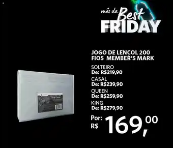 Sam's Club Jogo de Lencol 200 Fios Member's Mark oferta